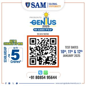 Genius 2025 Exam Scholarships for 11th and 12th Students QR Code